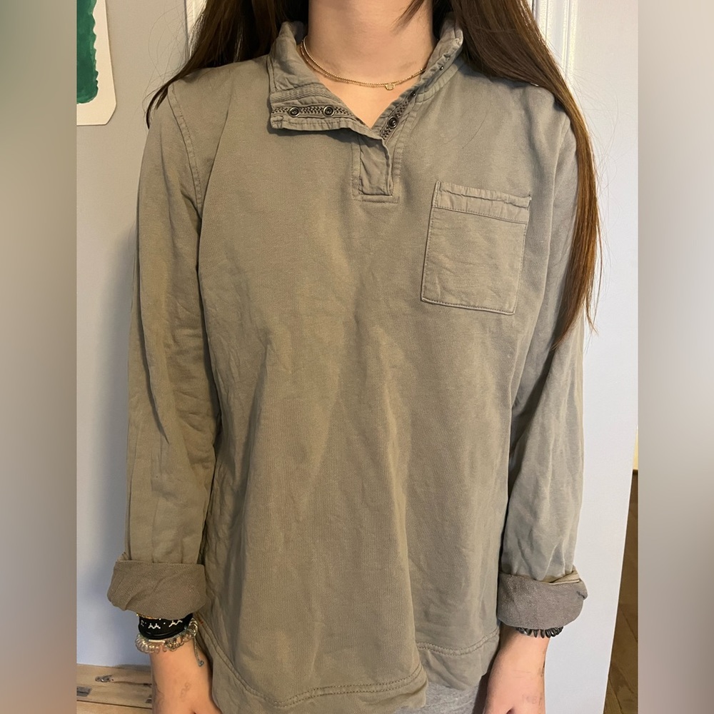 Lightly work Orvis crewneck